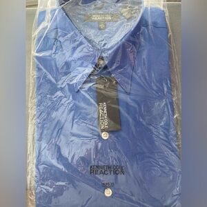 Kenneth Cole Reaction Blue Frost Dress long sleeve Shirt. 100% cotton